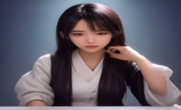 知性御姐案例，戴眼镜的女性坐在图书馆阅读，针织毛衣搭配直筒裤，气质温柔而有深度，暖光氛围